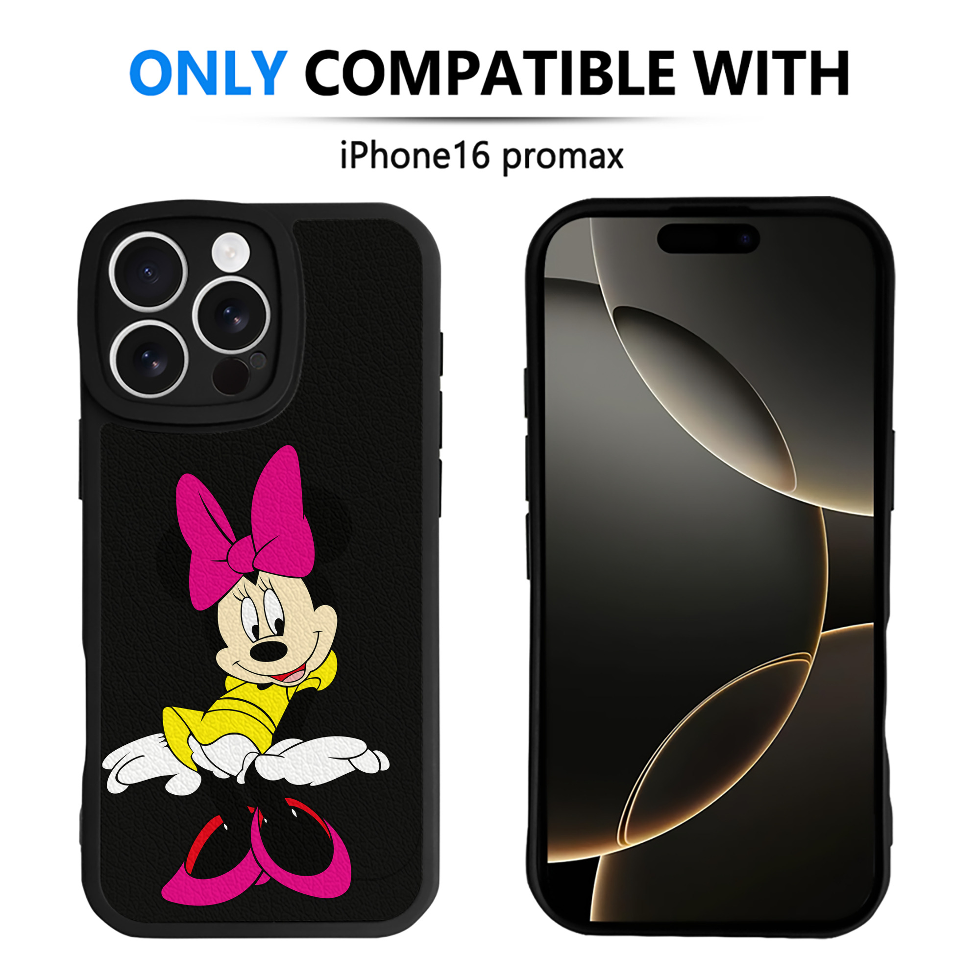 （画像用） ミッキーマウス Mickey Mouse 【iPhone 16シリーズ対応】シリコンスマホケース（レザー調） 材質：シリコン